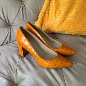 Marc Fisher Orange Heels